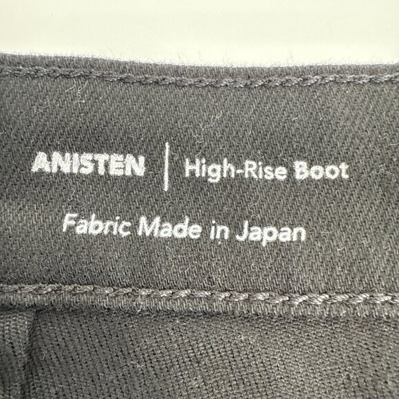 New AG Women's Size 33 Black Denim Jeans Anisten High Rise Boot Cut Stretch NWT - Picture 10 of 14